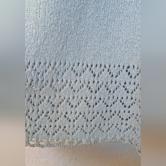 1960s /70s Picardo Knits Sky Blue Knit Dress - Picture 10 of 12